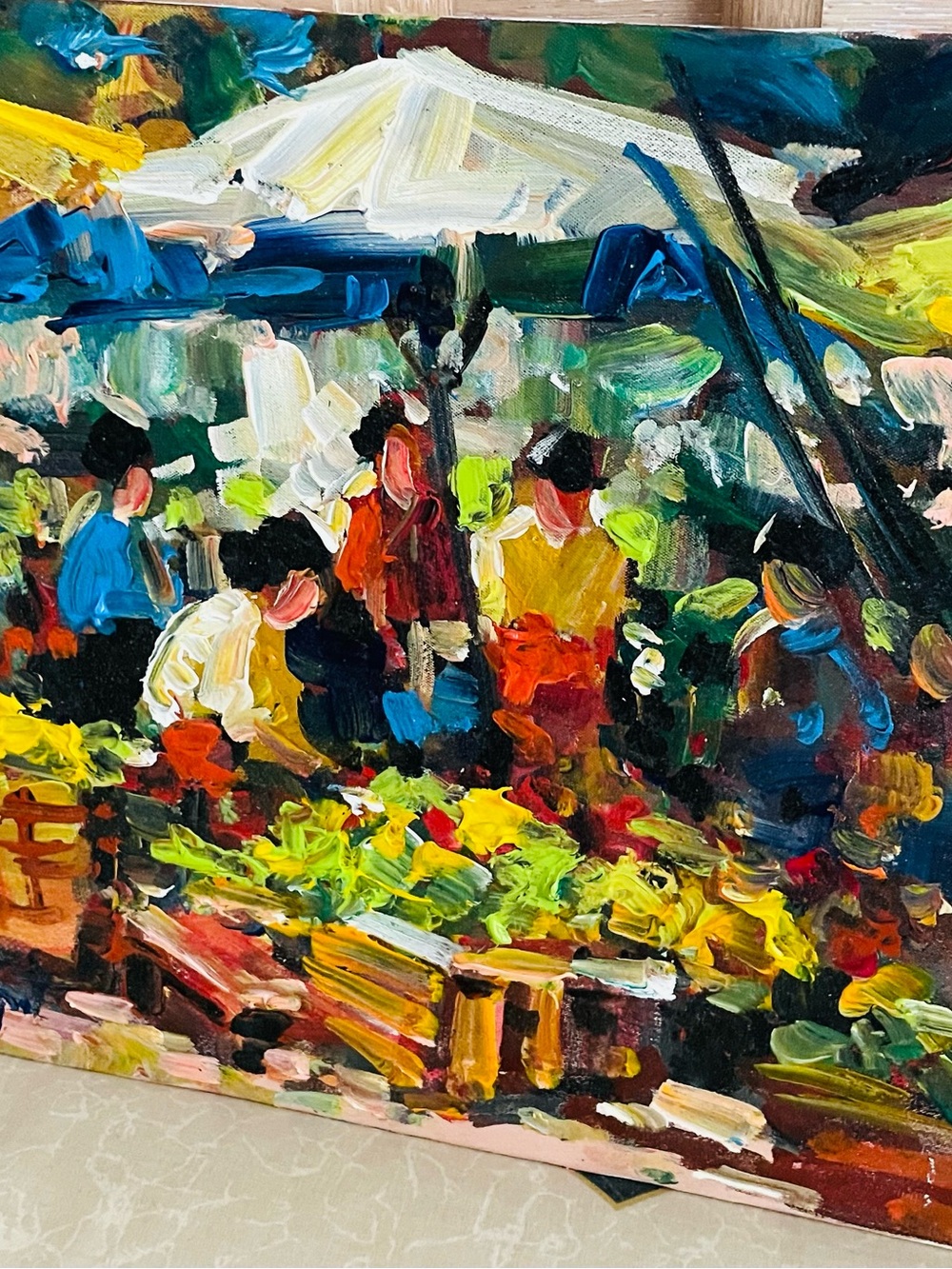 Original oil Painting on canvas-signed-Marie Carroll(d.2016)-Irish artist-market